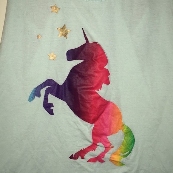 The Color Run 100% Cotton Unicorn Racer Back Tank Top Medium-Mint Green - Picture 2 of 5